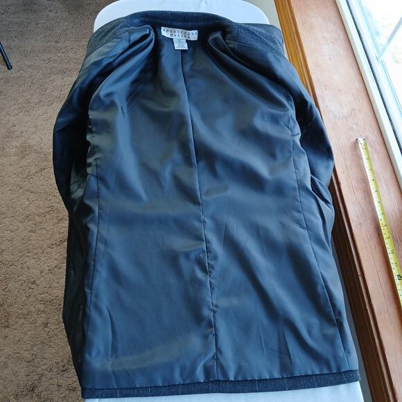 Apostrophe Petite Pinstripe Blazer Jacket 14P women double breasted real pockets - Picture 8 of 15